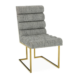 Polished Brass Framed Dining Chair | Jonathan Adler Channeled Goldfinger | Oroa.com
