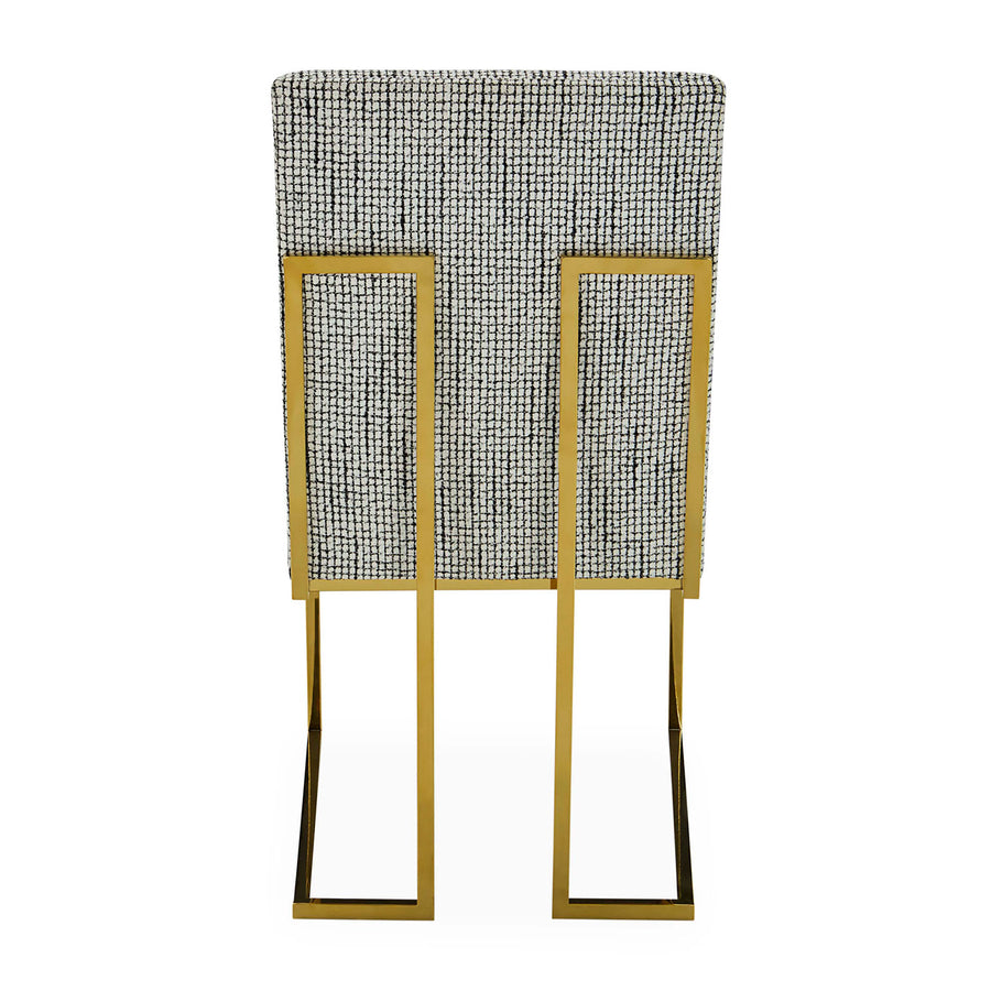 Polished Brass Framed Dining Chair | Jonathan Adler Channeled Goldfinger | Oroa.com