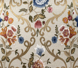Chantilly Embroidered Linen Throw Pillow Cover 18 X 18