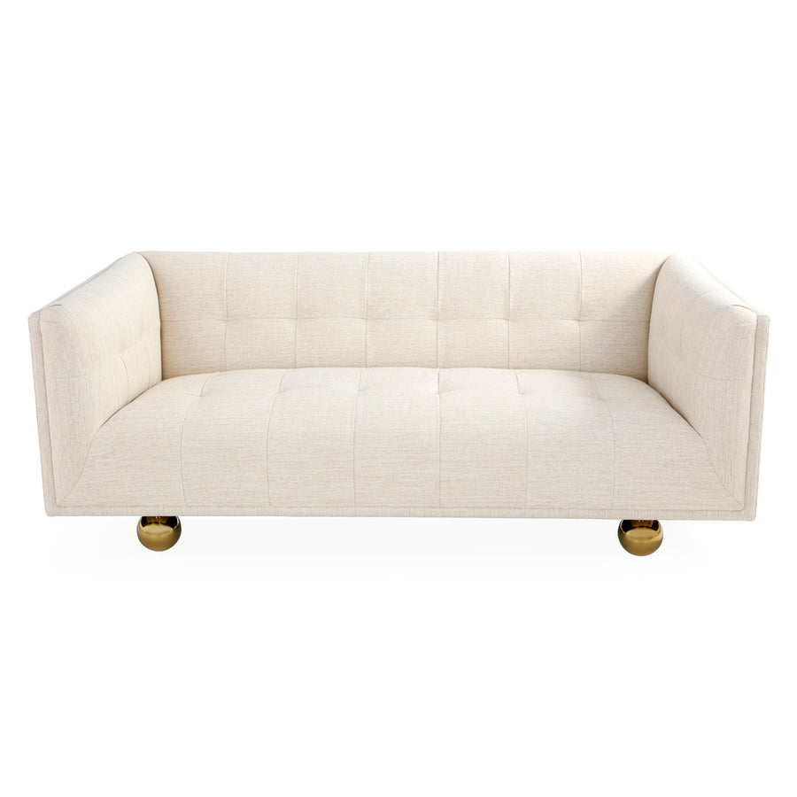 Brass Ball Feet Tufted Sofa | Jonathan Adler Claridge | Oroa.com