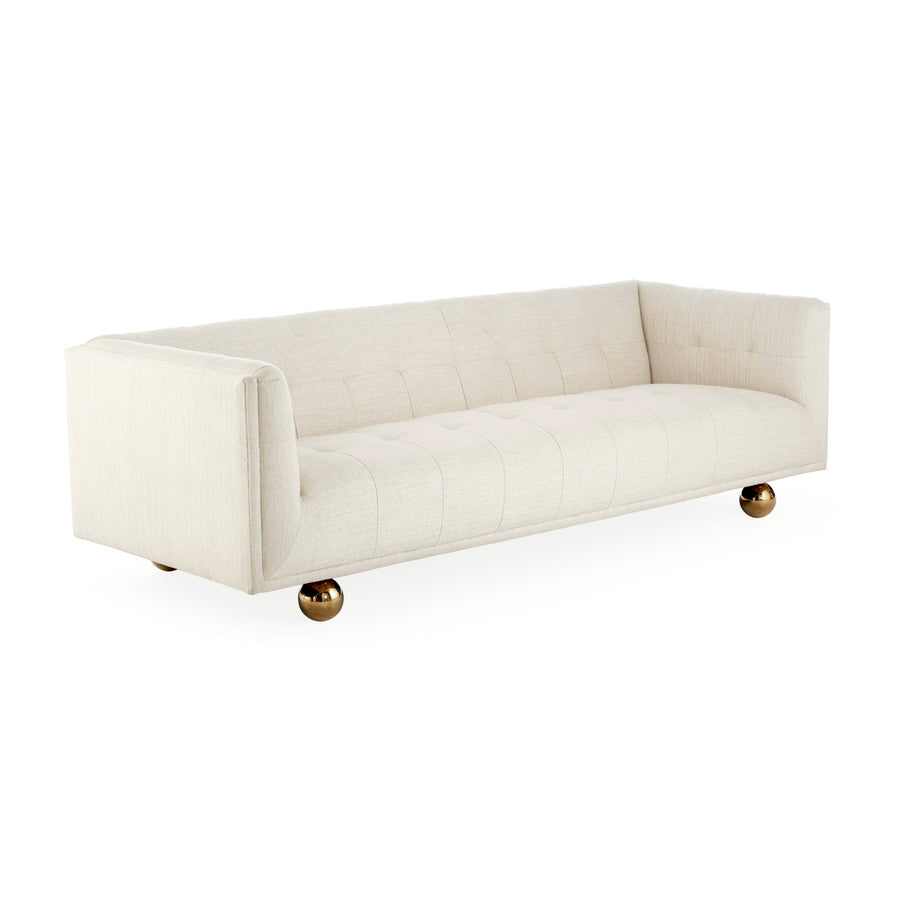 Brass Ball Feet Tufted Sofa | Jonathan Adler Claridge | Oroa.com
