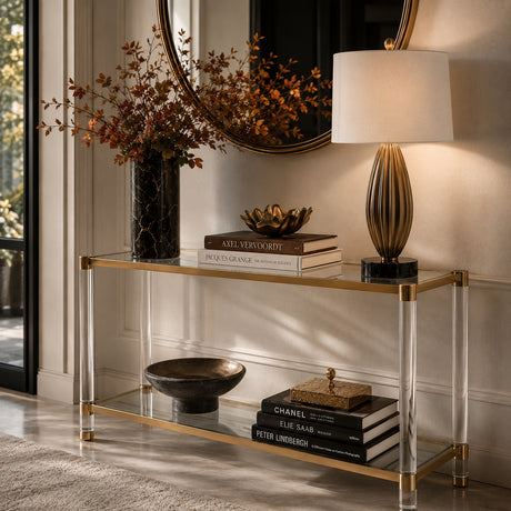 clear glass console - oroa.com