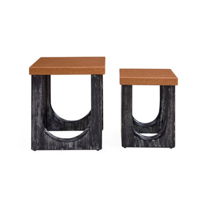 Brushed Oak Nesting Coffee Tables (2) | Jonathan Adler Coliseum | Oroa.com