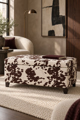 Cow Multi Velvet Storage Ottoman Bench | Catchy