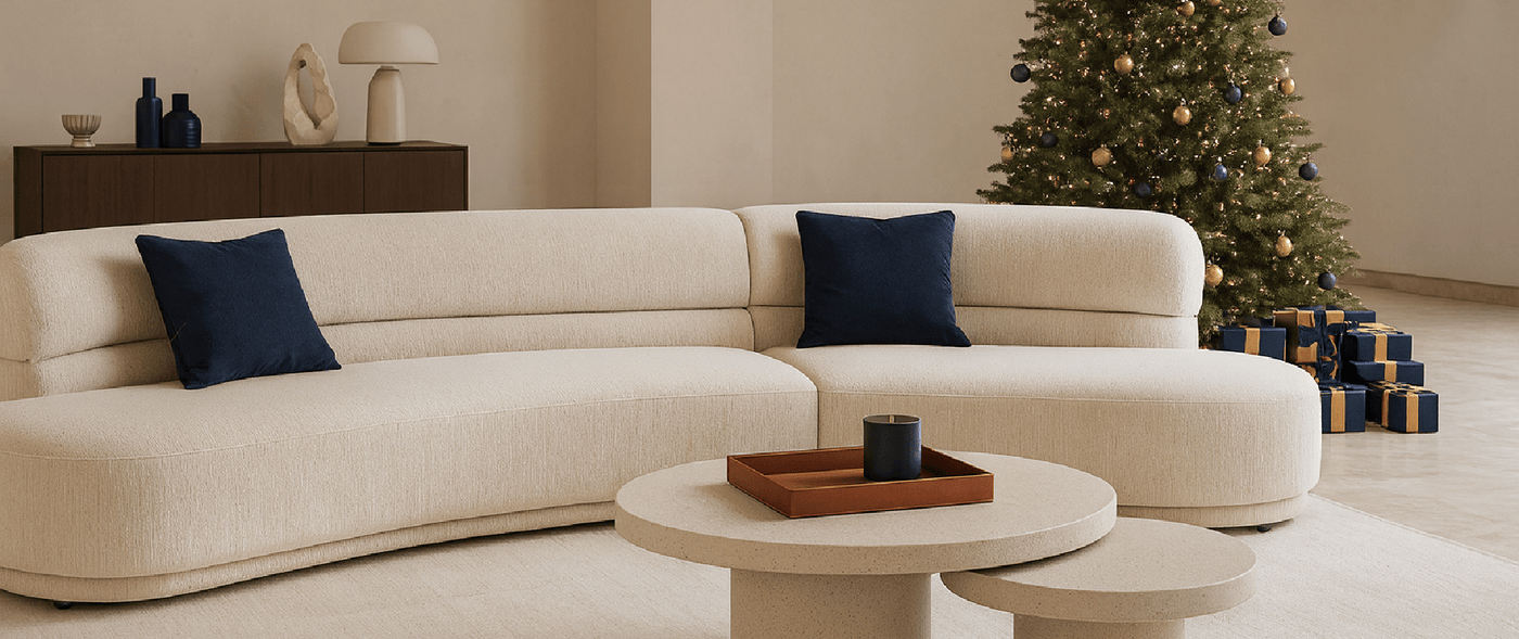 white curved modern sofa - www.oroa.com