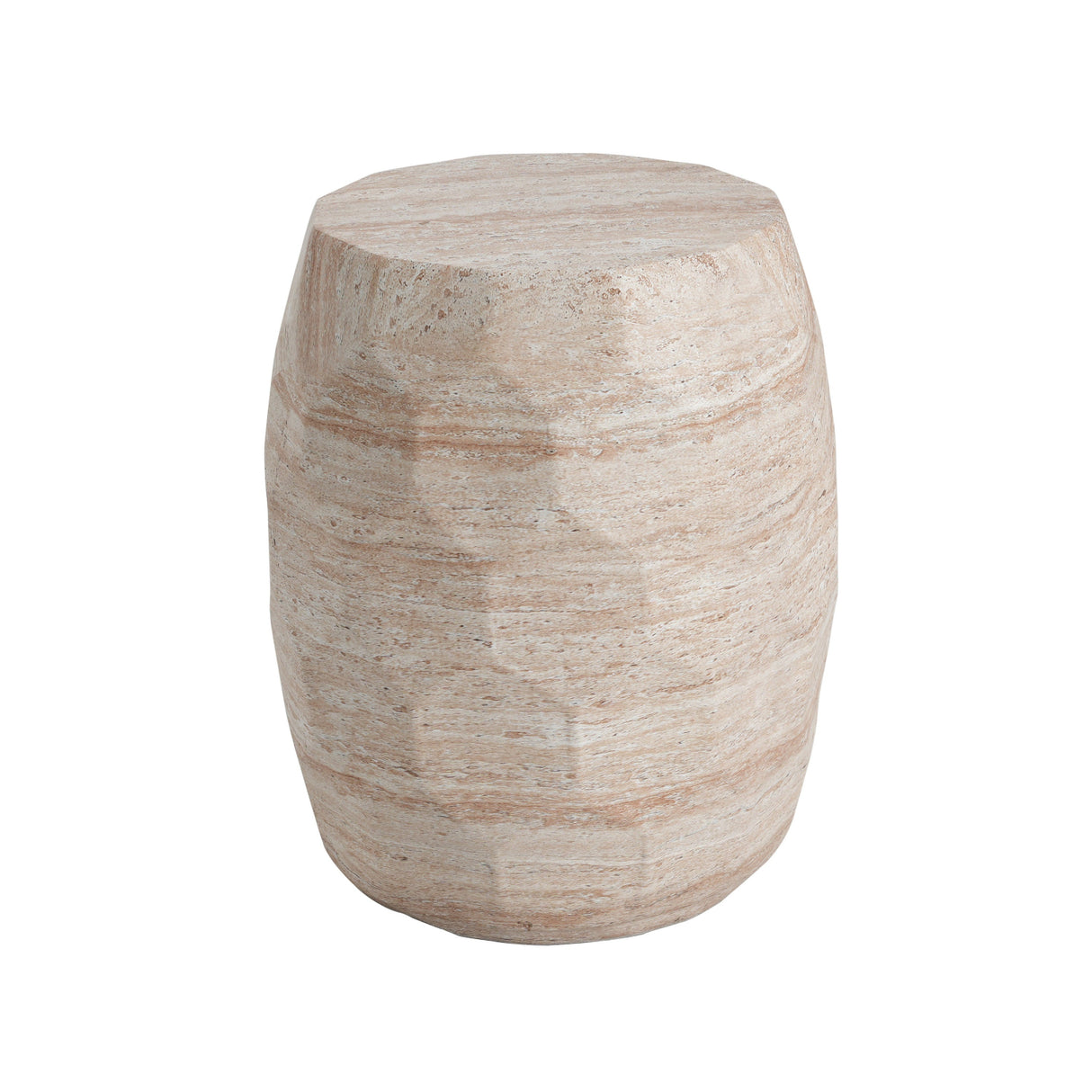 Honeycomb Travertine Outdoor Side Table | Catchy