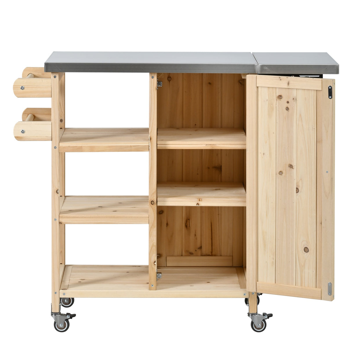 Foldable Outdoor Kitchen Island Patio Kitchen Island - Wood