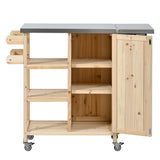Foldable Outdoor Kitchen Island Patio Kitchen Island - Wood