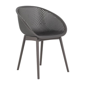 Gray Woven Indoor-Outdoor Chair Set of 2 - Catchy