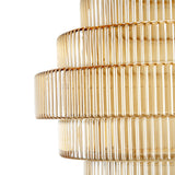 Tiered Geometric Amber Luster Clear Vase