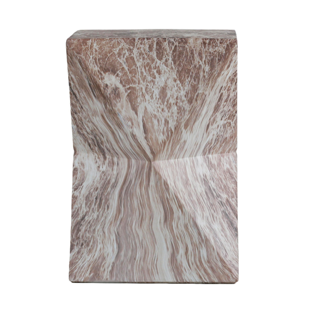 Round Outdoor Geometric End Table Marble - OROA