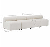 4-Piece Modular Chenille Sectional Sofa - OROA