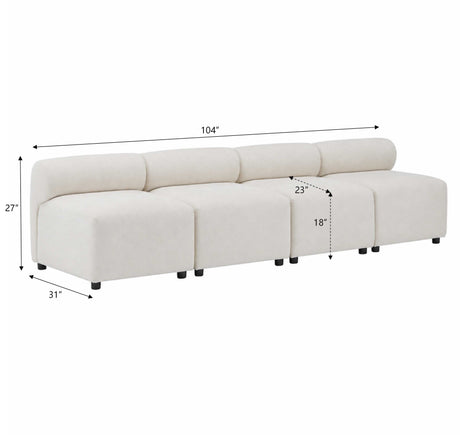 4-Piece Modular Chenille Sectional Sofa - OROA