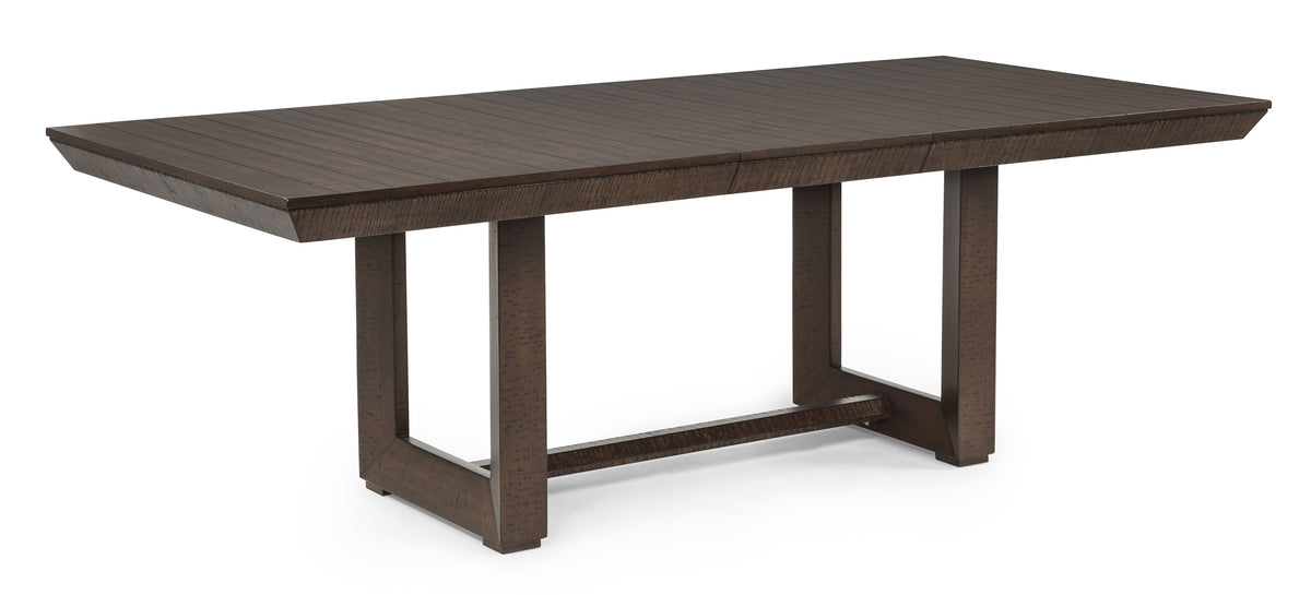 Espresso Brown Trestle Extendable Dining Table | OROA