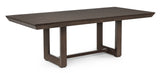 Espresso Brown Trestle Extendable Dining Table | OROA