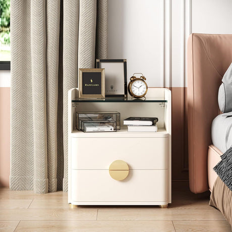 Beige Classic Nightstand - OROA
