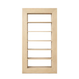 Ellis Open Back Wood Display Shelf, Brushed White Reclaimed Pine - OROA Online Furniture