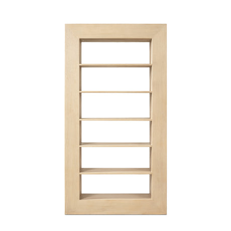 Ellis Open Back Wood Display Shelf, Brushed White Reclaimed Pine - OROA Online Furniture