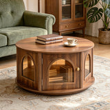 Round Mid-Century Retro Look Coffee Table | Maison Naturelle