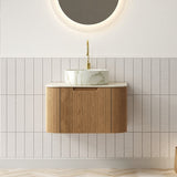 Modern Bathroom Vanity With Ceramic Sink and Floating Cabinet - OROA