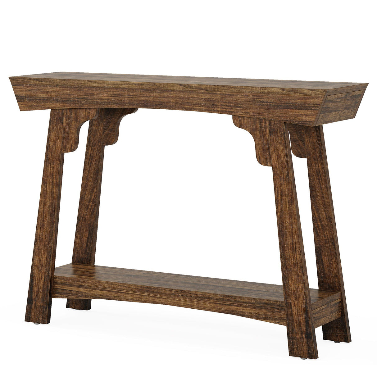 Rustic Console Table With 2 Tier Storage - OROA