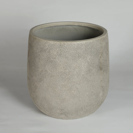 Round Concrete Planter (S/2) - Antique Grey