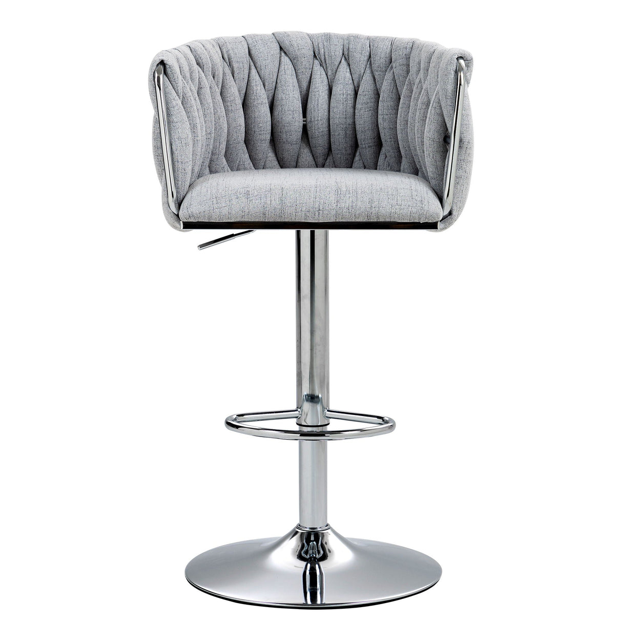 Swivel Adjustable Bar Stools Gray (S/2) - OROA