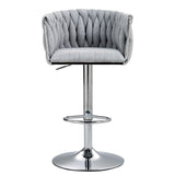 Swivel Adjustable Bar Stools Gray (S/2) - OROA