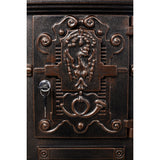 Inspired by classic European street mailboxes, this freestanding design brings sculptural character to any setting. Crafted from cast aluminum with an antique bronze finish, it features Roman column detailing, a decorative figure, and a spacious interior for letters, magazines, newspapers, books, and padded envelopes.

Its weather-resistant coating and protective top make it suitable for outdoor use, while the ornate silhouette also works beautifully as a decorative object in a home, office, lobby, café, or