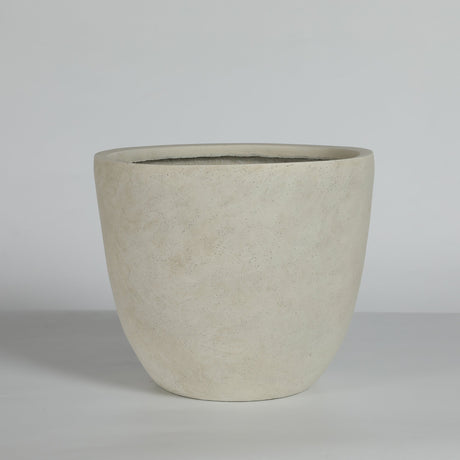 Round Concrete Planter (S/2), Large Outdoor Indoor/Outdoor