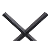 Otto X-Shaped Wood Display Shelf, Matte Black Reclaimed Pine - OROA Modern Furniture