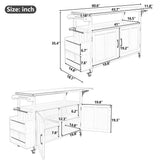 Foldable Outdoor Kitchen Island Patio - Gray