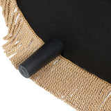 Melindaa - Oval Tufted Bullion Fringe Storage Bench