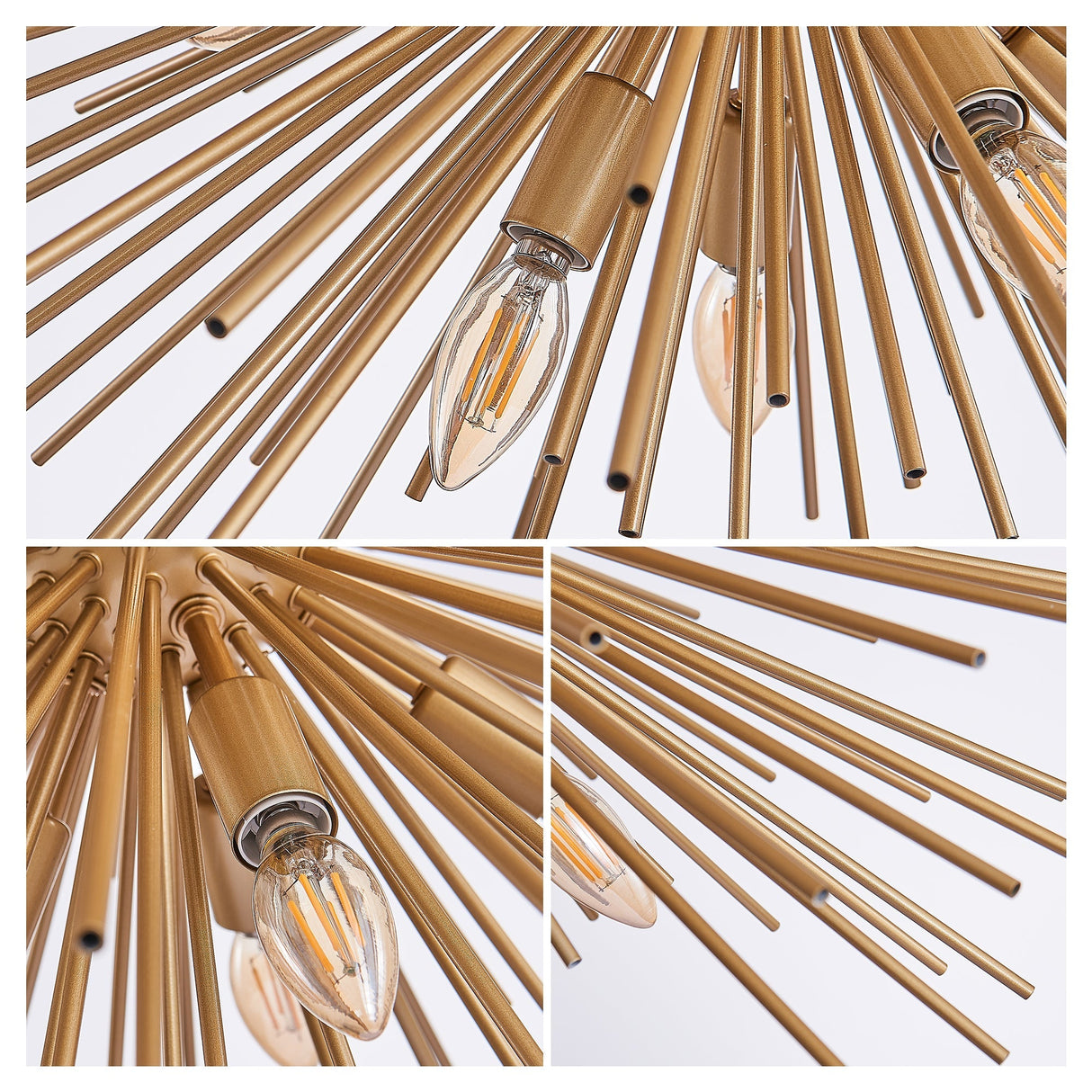 Mid-Century Modern 12-Light Starburst Chandelier - OROA