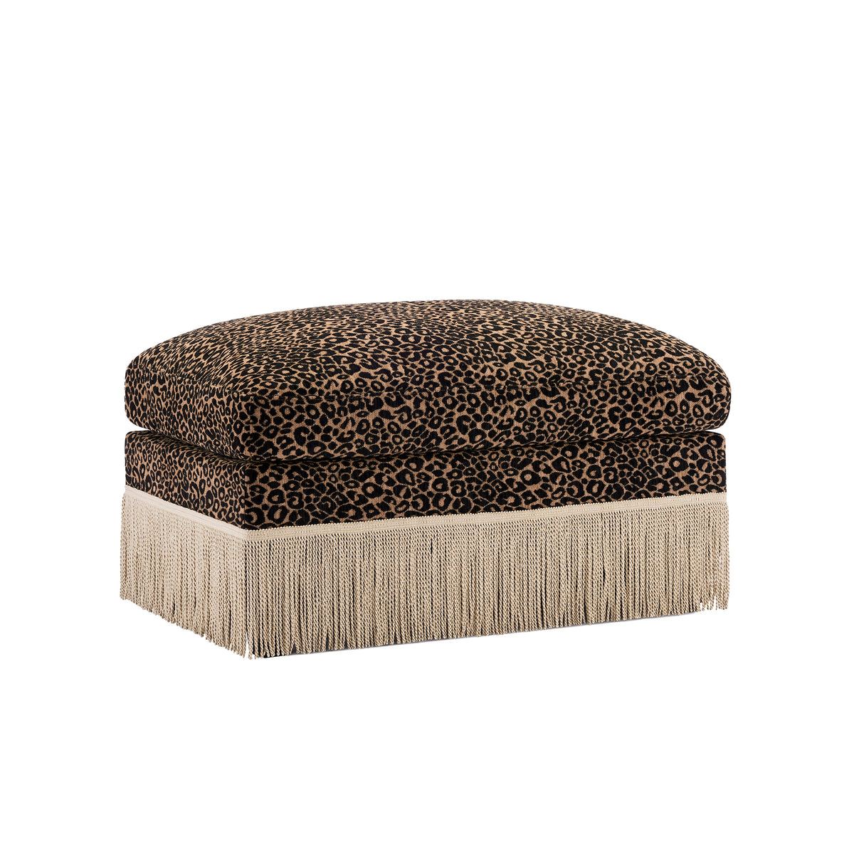 leopard print ottoman