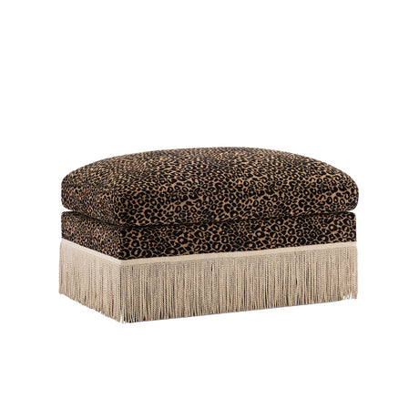 leopard print ottoman