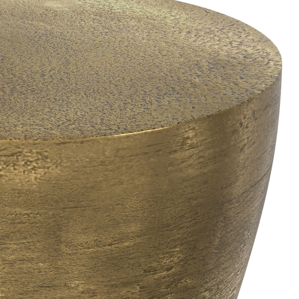 Drum Shape Side Table - Antique Brass - OROA
