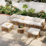 All-Weather 7-Piece Rattan Outdoor Sectional Sofa Set Ibiza