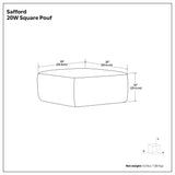 Safford - Square Outdoor/Indoor Pouf - OROA