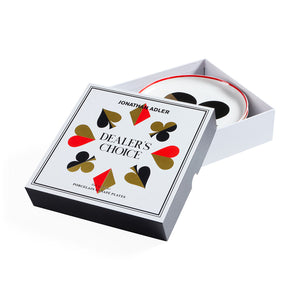 Card Motif Porcelain Plate Set (4) | Jonathan Adler Dealer's Choice) | Oroa.com