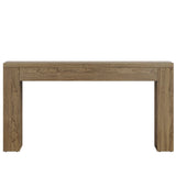 Slim Vertical Slat Console Table Rustic - OROA