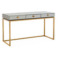 Antiqued Mirror 3-Drawer Desk | Jonathan Adler Delphine | Oroa.com