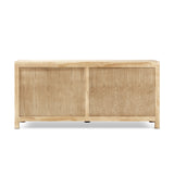Alden Reclaimed Pine Lattice 4-Door Cabinet, Brushed White - OROA Online Furniture