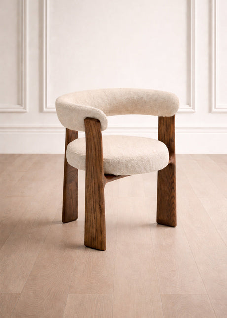 Modern dining chair with dark wood legs -  www.oroa.com