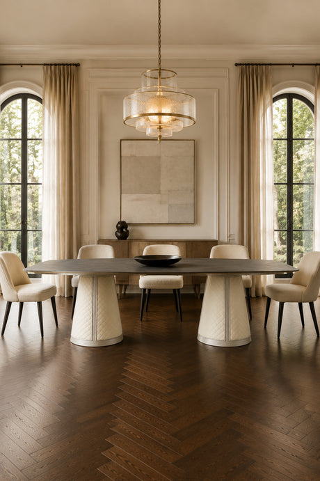 Stone Gray Sintered Stone Dining Table | OROA