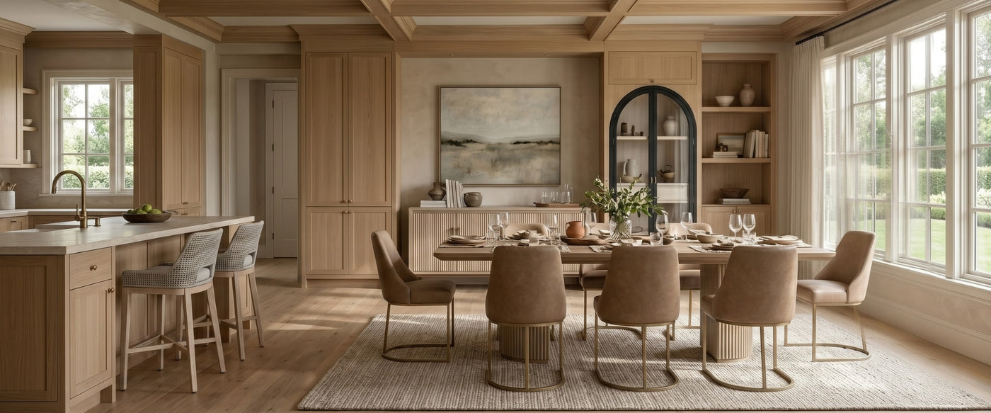 Country Look House dining room featuring OROA furniture with warm wood finishes and inviting dining details.