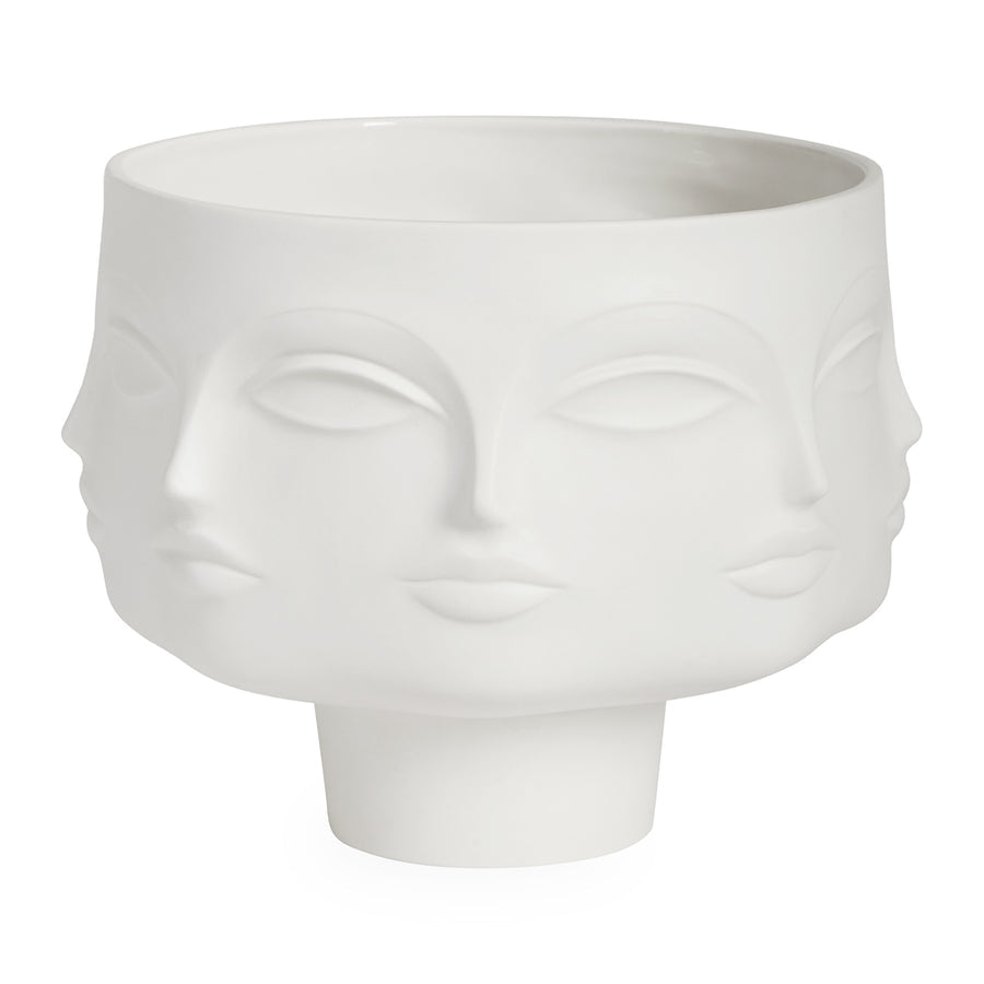 Matte Porcelain Face Pedestal Bowl | Jonathan Adler Dora Maar | Oroa.com