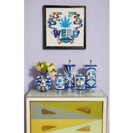 Blue-Toned Porcelain Shrooms Canister | Jonathan Adler Druggist | Oroa.com