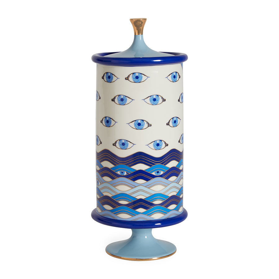 Blue-Toned Porcelain LSD Canister | Jonathan Adler Druggist