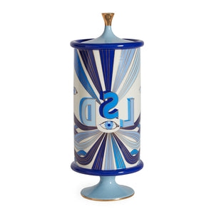Blue-Toned Porcelain LSD Canister | Jonathan Adler Druggist